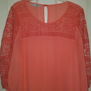 Ladies Maurices Blouse-Shirt-Top. Size  L  Coral